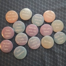 Sassy Pastel Buttons - 1.5" Round